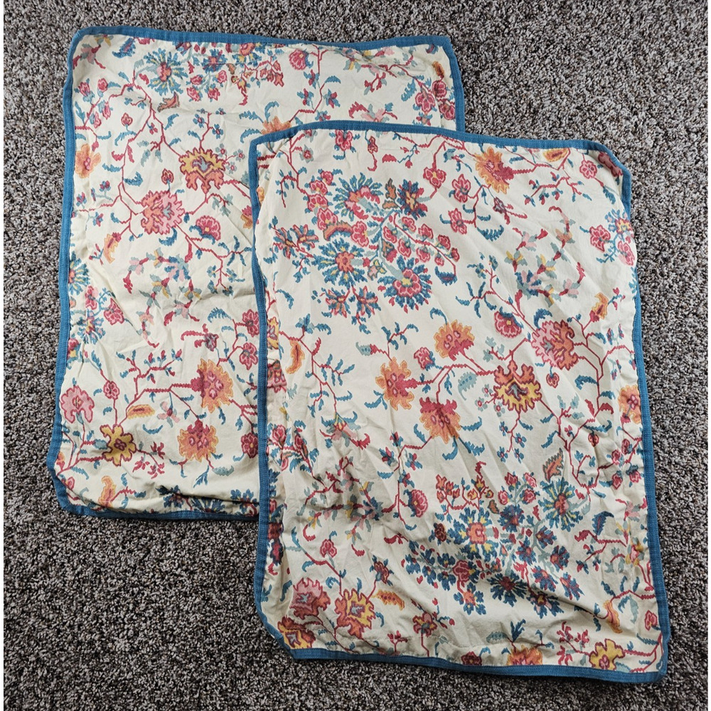 Set of 2 Chaps Ralph Lauren Morocco Standard Size Pillow Shams Floral